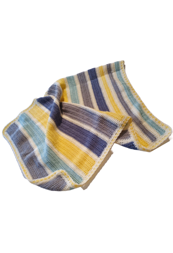 Crochet Striped Blanket | Multi - Image 2