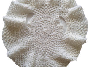 SilverdustUK Round Crochet Waistcoat White 4 Years