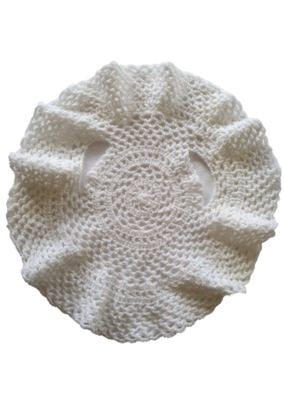 SilverdustUK Round Crochet Waistcoat White 4 Years