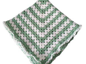 SilverdustUK Crochet Blanket & Giraffe Gift Set Green-White 4