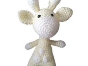 SilverdustUK Crochet Blanket & Giraffe Gift Set Yellow-White 2