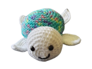 SilverdustUK Crochet Turtle Toy White-Green-Multi
