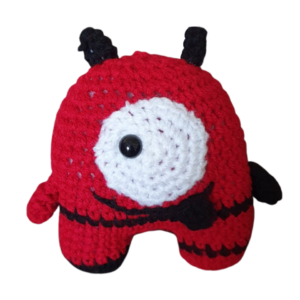 SilverdustUK Crochet Baby Red Hug Monster-Alien Toy