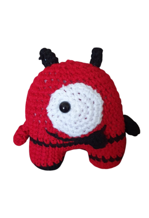 SilverdustUK Crochet Baby Red Hug Monster-Alien Toy