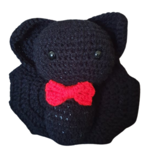 SilverdustUK Crochet Black Bat Toy