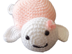 SilverdustUK Crochet Peachy Pink Turtle Toy