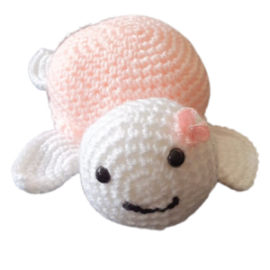 SilverdustUK Crochet Peachy Pink Turtle Toy