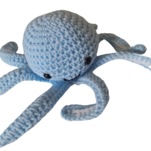 SilverdustUK Crochet Baby Octopus Blue