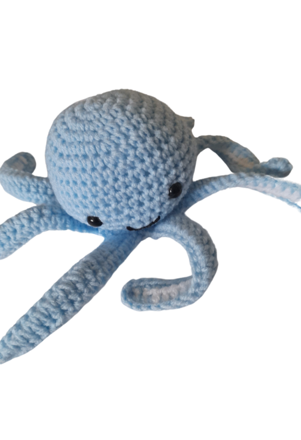 SilverdustUK Crochet Baby Octopus Blue