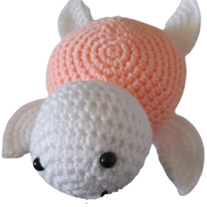 SilverdustUK Crochet Turtle Peach