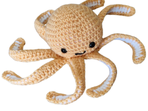 SilverdustUK Crochet Baby Octopus Toy Melon