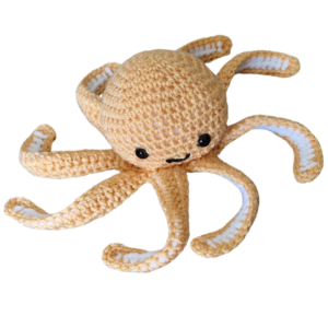 SilverdustUK Crochet Baby Octopus Toy Melon