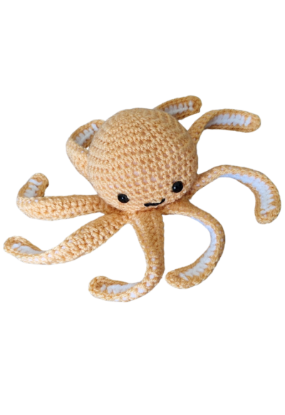 SilverdustUK Crochet Baby Octopus Toy Melon