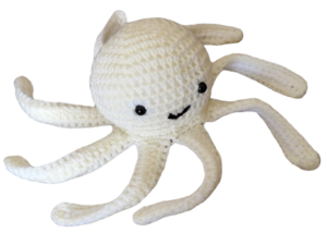 SilverdustUK Crochet Baby Octopus Toy Pale