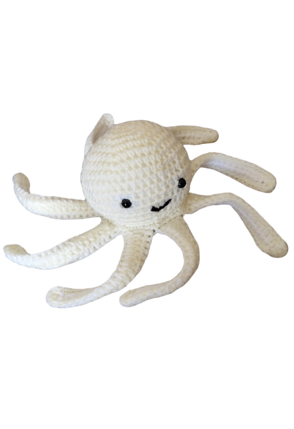 SilverdustUK Crochet Baby Octopus Toy Pale