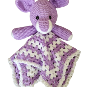 SilverdustUK Crochet Bunny Snuggle Blanket Purple
