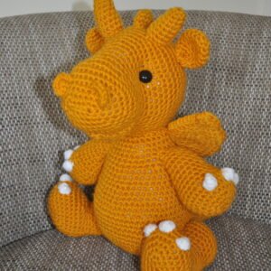 Crochet  Dinosaur Toy | Gold