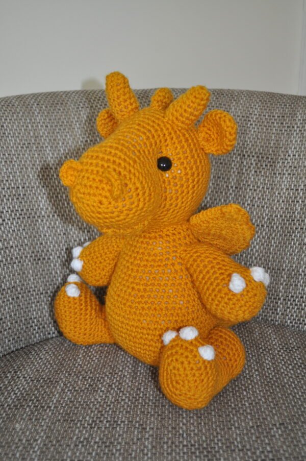 Crochet  Dinosaur Toy | Gold