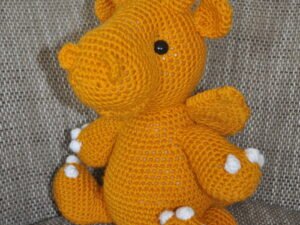 Crochet  Dragon Toy | Gold