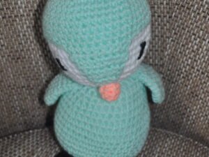 Crochet Penguin Toy | Mint/White