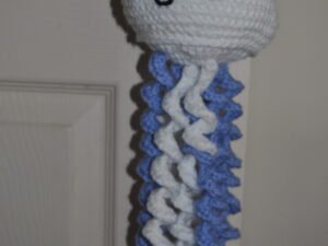 Crochet Jellyfish Toy | Blue/White