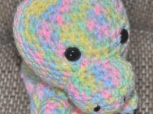 Crochet Baby Dinosaur Toy | Light Multi