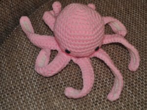 Crochet Baby Octopus Toy | Pink