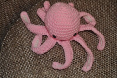 Crochet Baby Octopus Toy | Pink