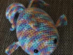 Crochet Fish Toy | Dark Multi