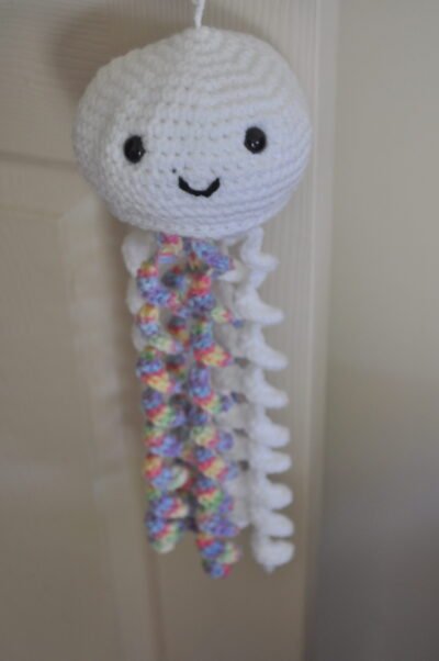 Crochet Jellyfish Toy | Multi/White