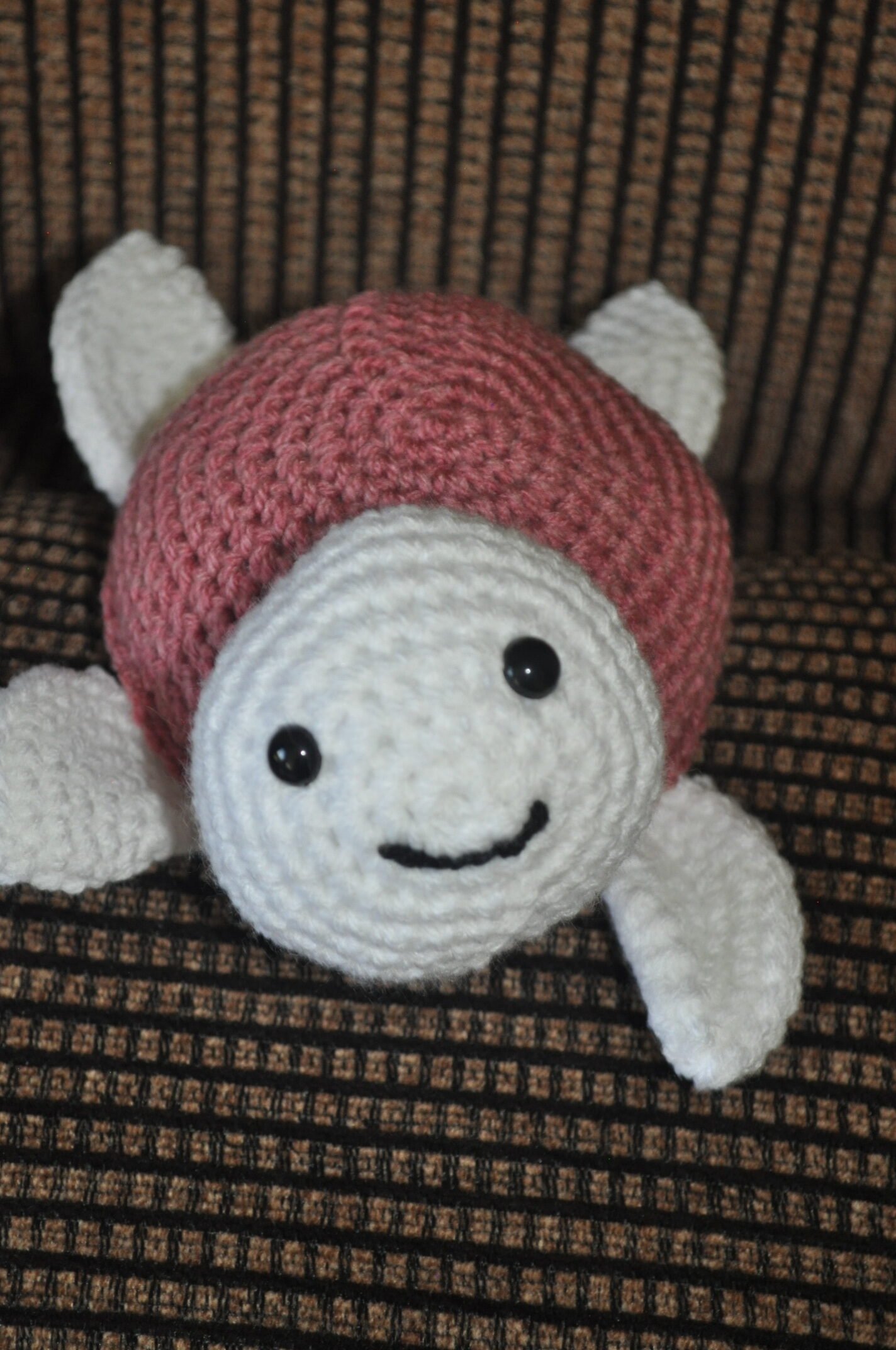 Crochet Turtle Toy | Dusky pink